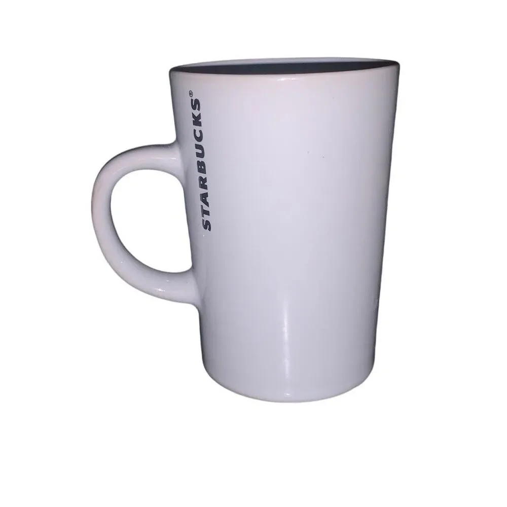 Vintage Starbucks 2011 Mermaid Siren Logo Coffee Mug Cup White Heavy Classic